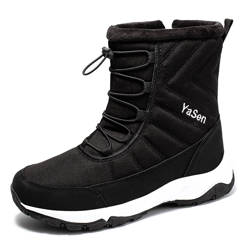 Men’s Waterproof Snow Fleece-Lined Short Ski Boots