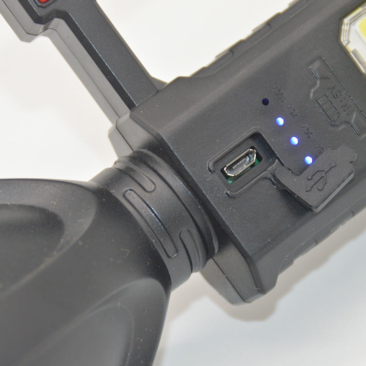Outdoor Camping Flashlight With Bracket Searchlight COB Light