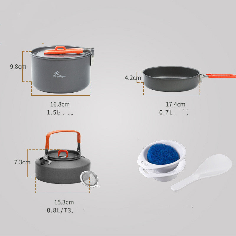 Fire Maple Feast 2 Portable Camping Cookware Set For 2-3 People