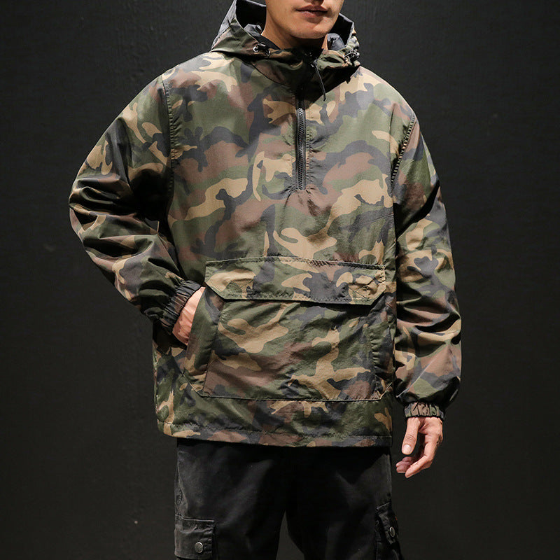 Men's Plus Size Double-Sided Camouflage Jacket