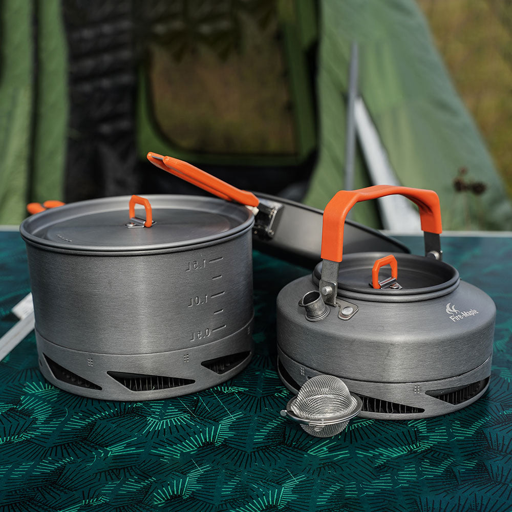 Portable Outdoor Camping Picnic Cookware Set Heat Resistant Set