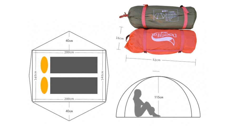 Double Sun Protection Outdoor Camping Tent