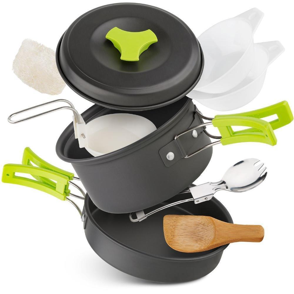 Portable Camping Cookware Set For 1 To 2 People