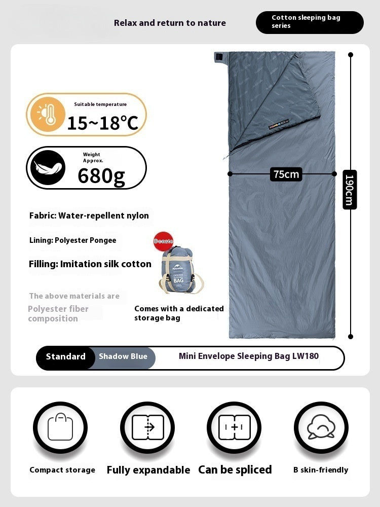 Summer Lightweight Envelope Camping Sleeping Bag