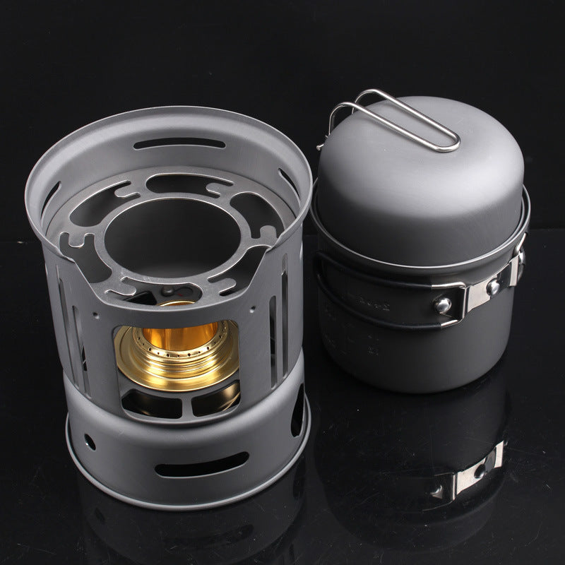 Aluminium Alloy Camping Cookware Set 7 Piece For 1-2 Person