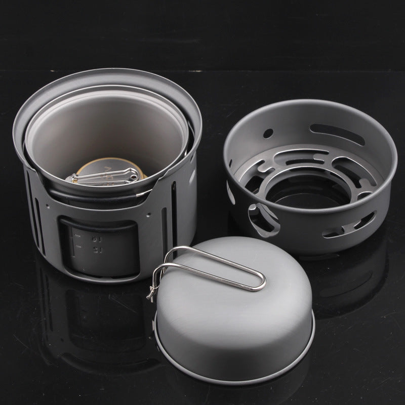 Aluminium Alloy Camping Cookware Set 7 Piece For 1-2 Person