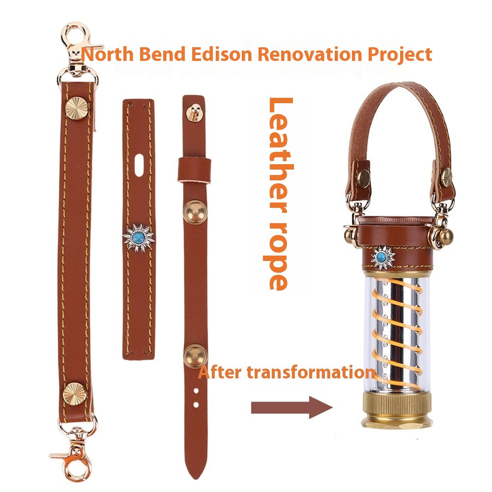 Leather Rope Edison Camping Lantern Set