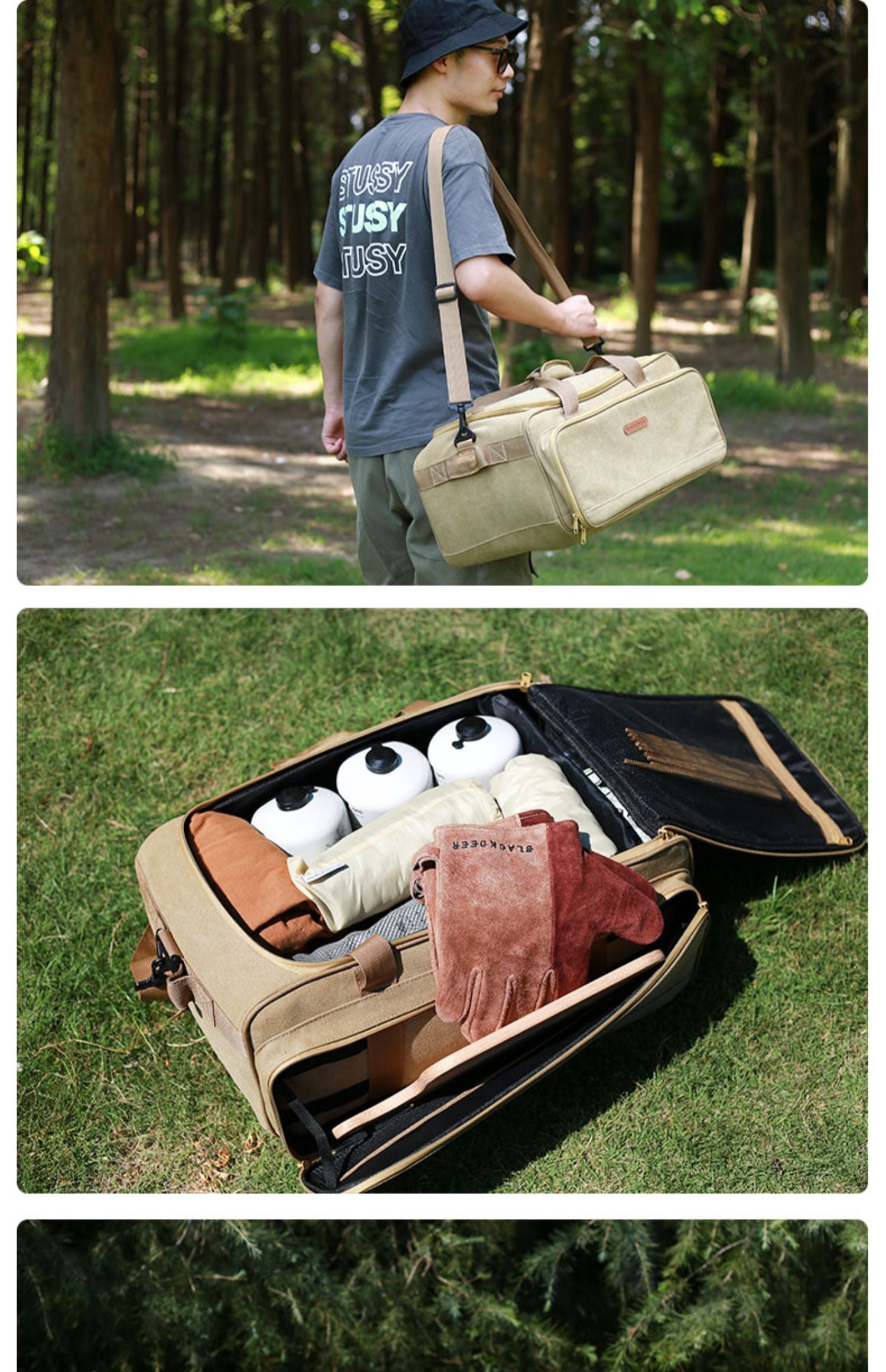 Camping Cookware Set With Stove And Storage Bag