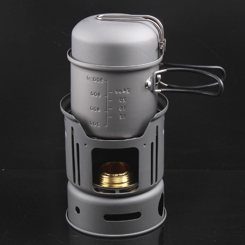Aluminium Alloy Camping Cookware Set 7 Piece For 1-2 Person