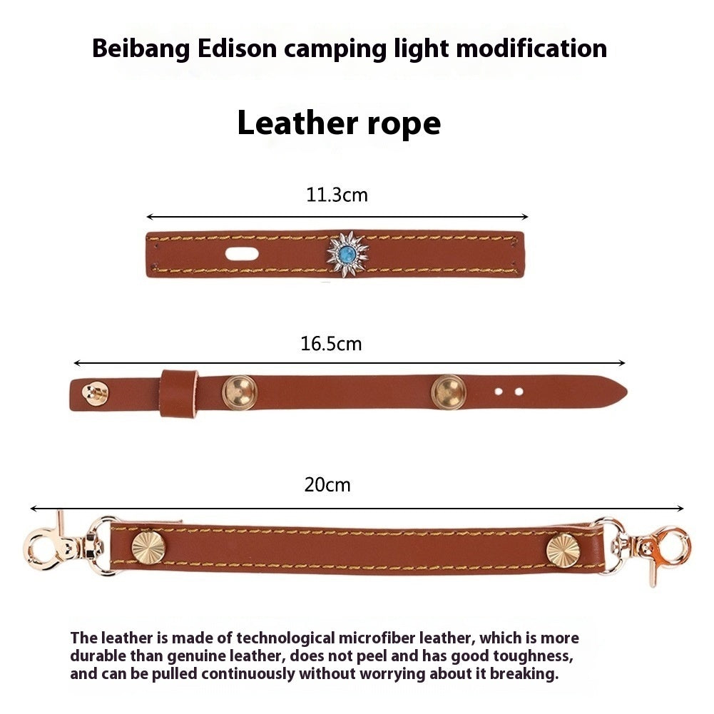 Leather Rope Edison Camping Lantern Set