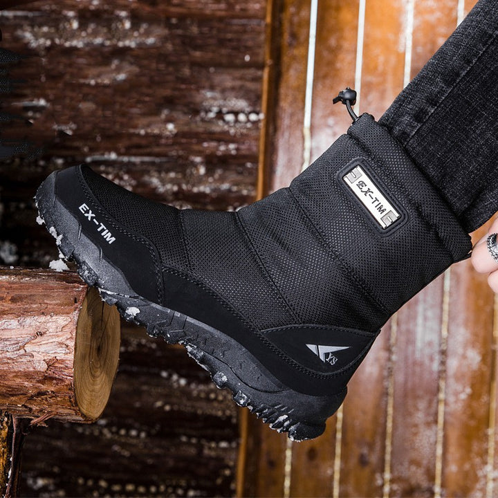 Men’s Waterproof Snow Fleece-Lined Short Ski Boots